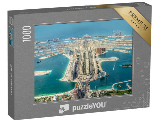Puzzel 1000 stukjes „Luchtfoto van Dubai Palm Jumeirah, Verenigde Arabische Emiraten“