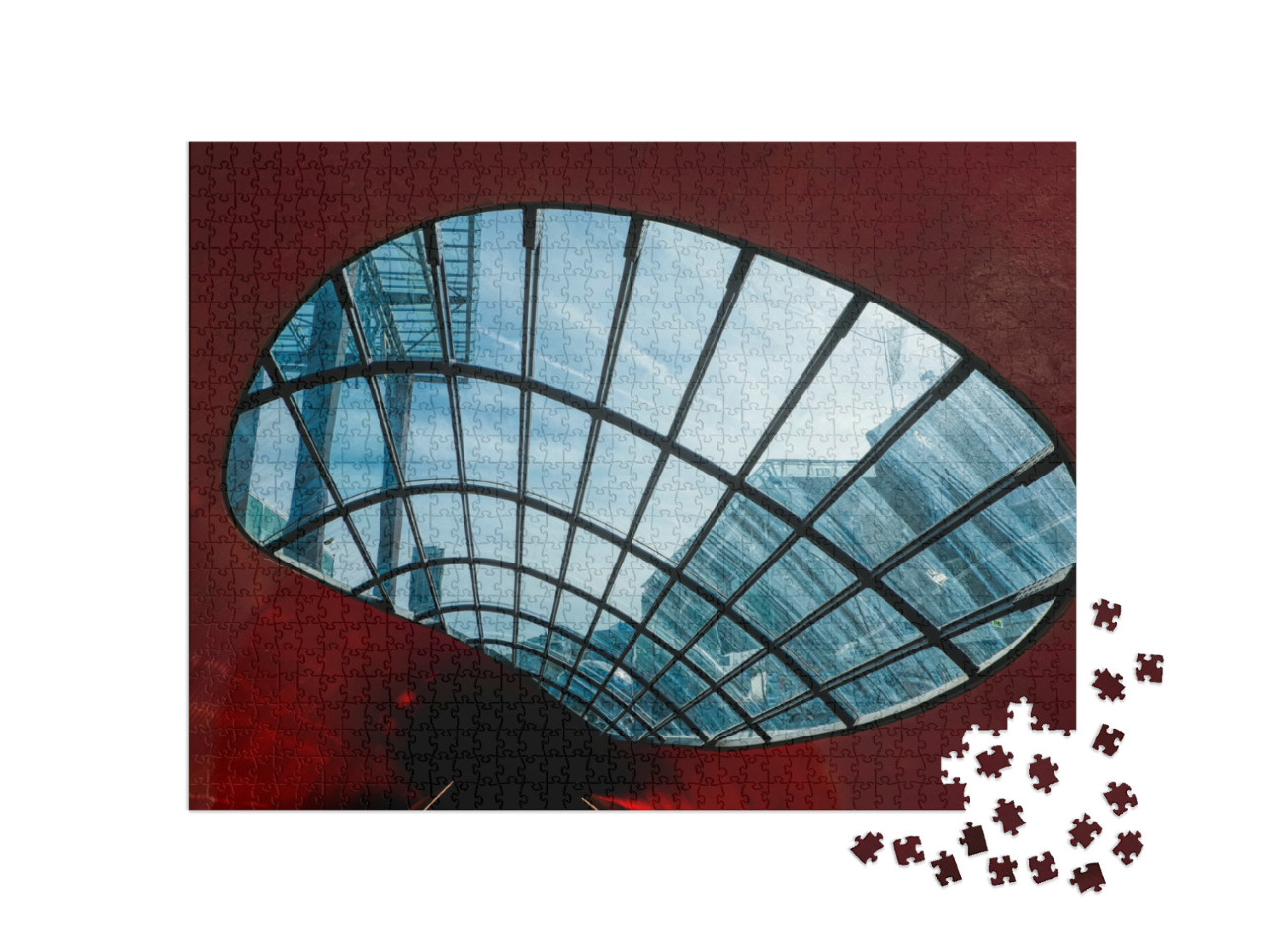 Puzzel 1000 stukjes „Ingang van een metrostation in Eindhoven“