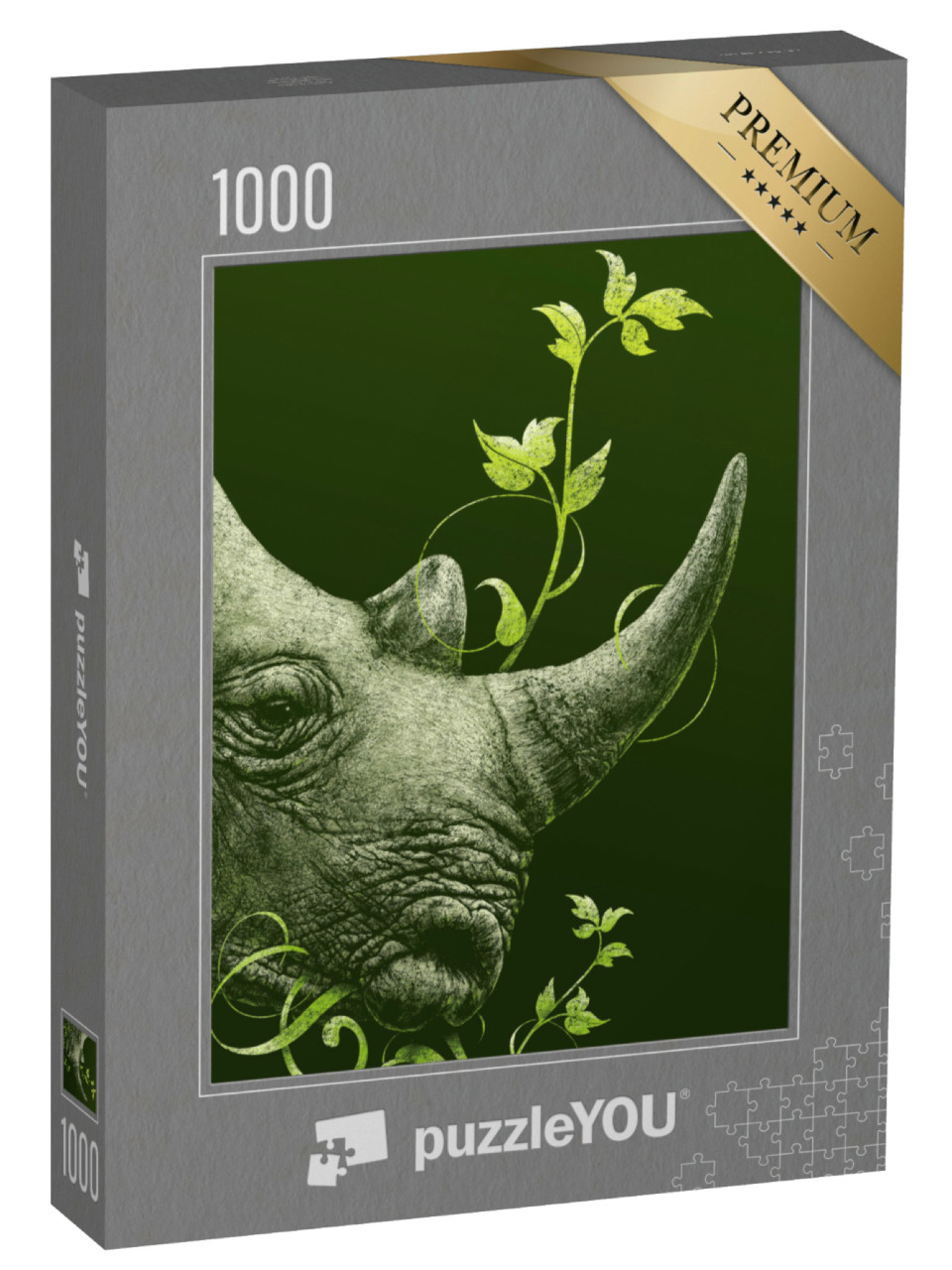 Puzzel 1000 stukjes „Neushoorn“