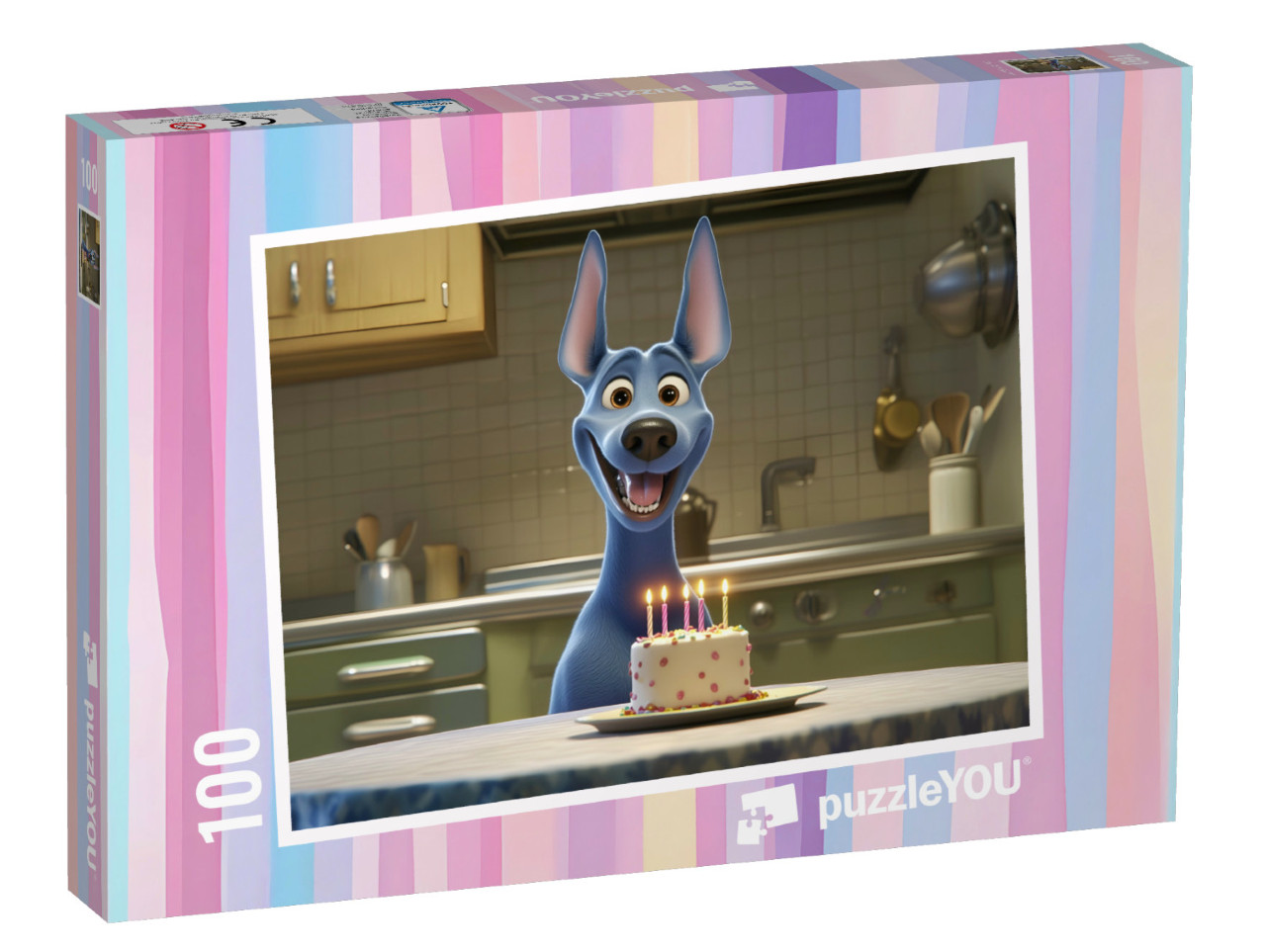 Puzzel 100 stukjes „Gefeliciteerd met je verjaardag. Gemaakt voor jou.“