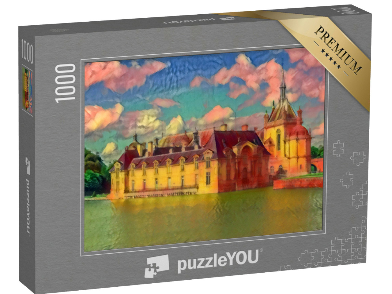 Puzzel 1000 stukjes „in de kunststijl van Franz Marc - Chateau de Chantilly“