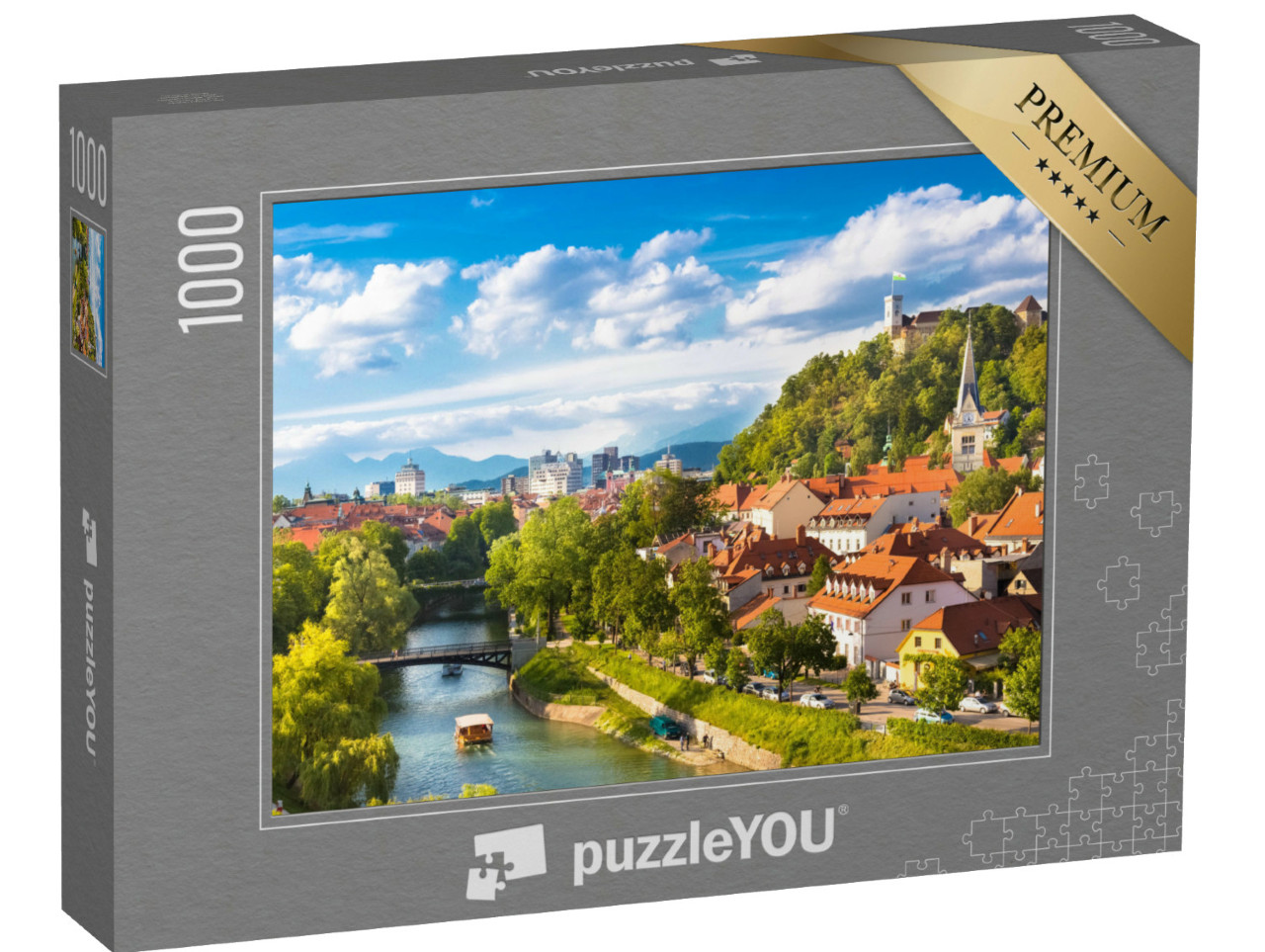 Puzzel 1000 stukjes „Stadsgezicht van de Sloveense hoofdstad Ljubljana“