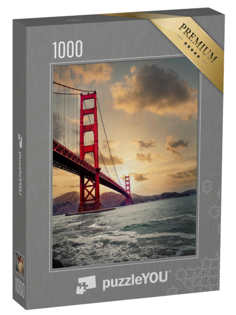 Puzzel 1000 stukjes „Golden Gate Bridge: zonsondergang“