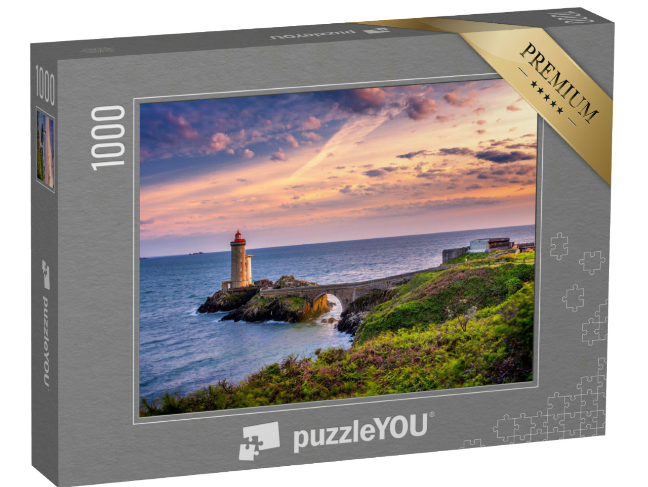 Puzzel 1000 stukjes „Vuurtoren Phare du Petit Minou in Plouzane, Bretagne, Frankrijk“