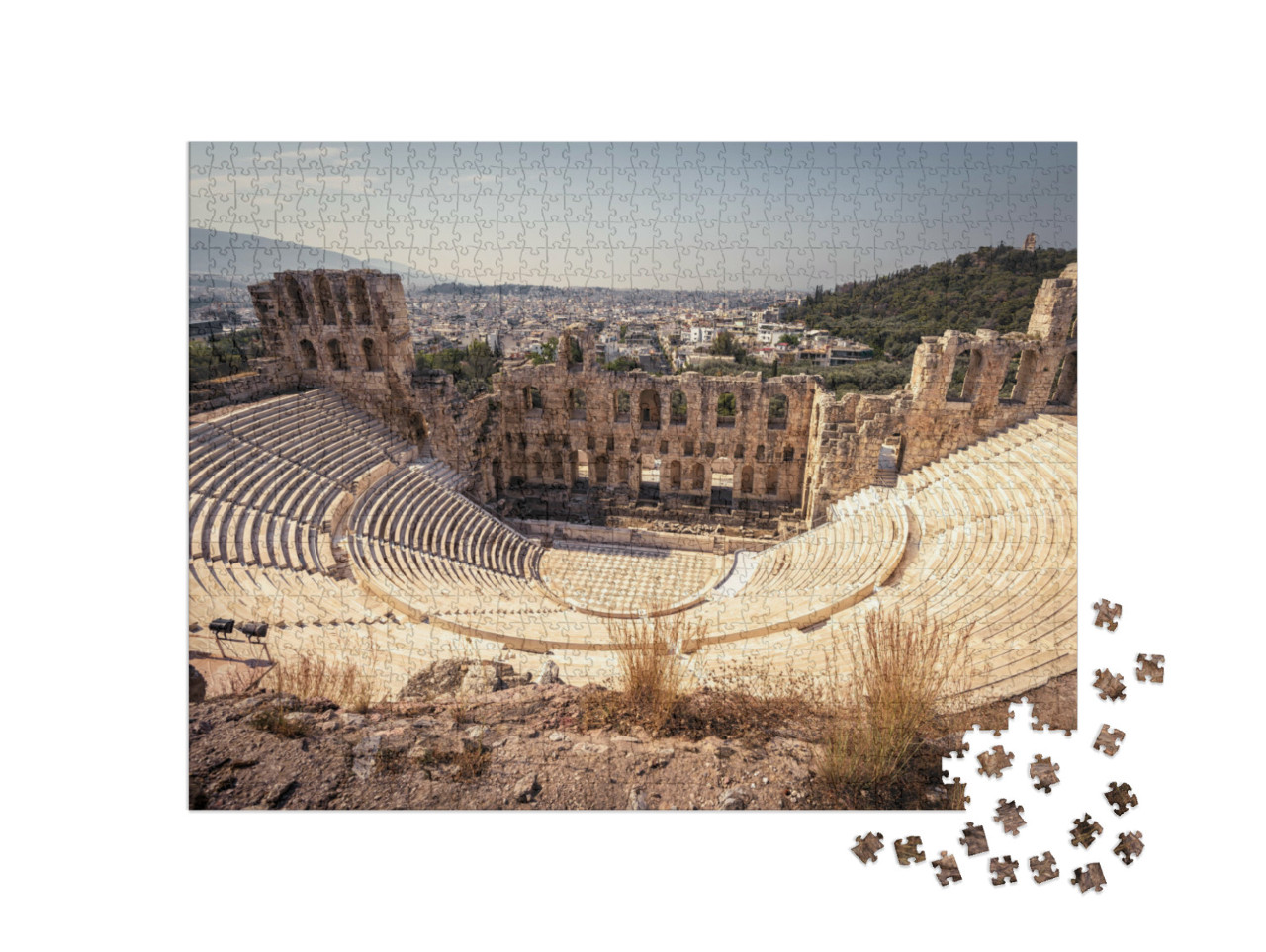 Puzzel 1000 stukjes „Herodes Atticus op de Akropolis van Athene, Griekenland“