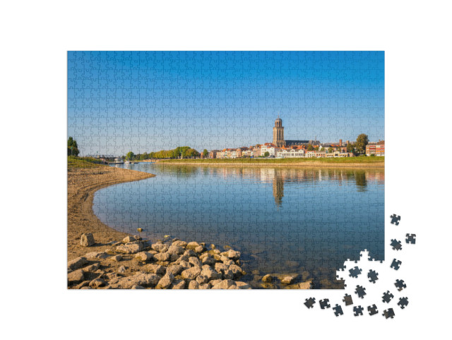 Puzzel 1000 stukjes „Zonsondergang in de prachtige stad Deventer“