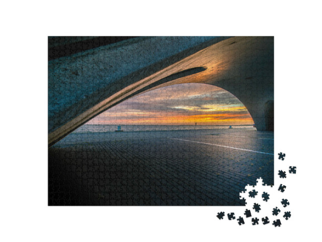 Puzzel 1000 stukjes „Prachtige zonsondergang op het Markermeer“