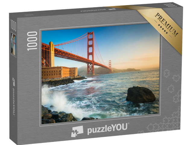 Puzzel 1000 stukjes „Golden Gate Bridge bij zonsopgang“