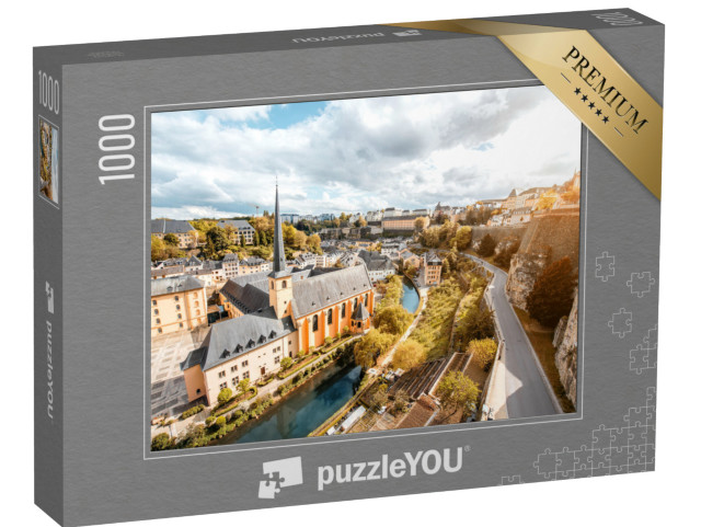 Puzzel 1000 stukjes „Johanneskerk en de abdij van Neumünster in Luxemburg-stad“