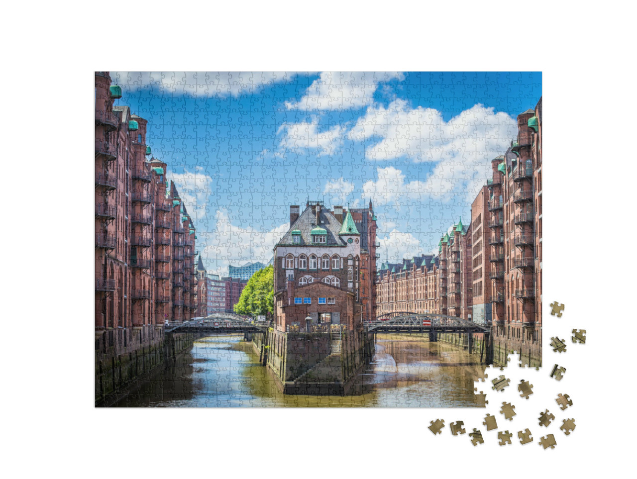 Puzzel 1000 stukjes „Pakhuis in Hamburg“