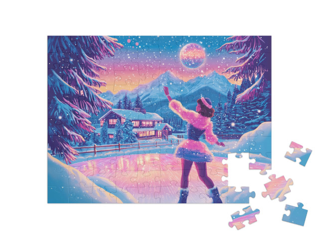 Puzzel 100 stukjes „Winterdroom met sterrenstof“