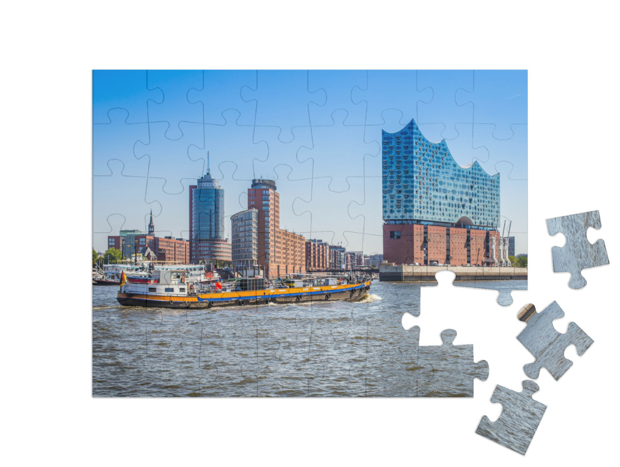 Puzzel 48 stukjes „Elfi, de Elbphilharmonie in Hamburg“