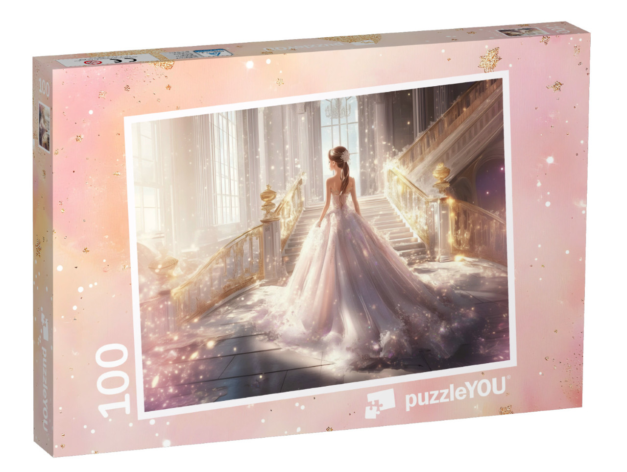 Puzzel 100 stukjes „De prinses en het fonkelende kasteel“