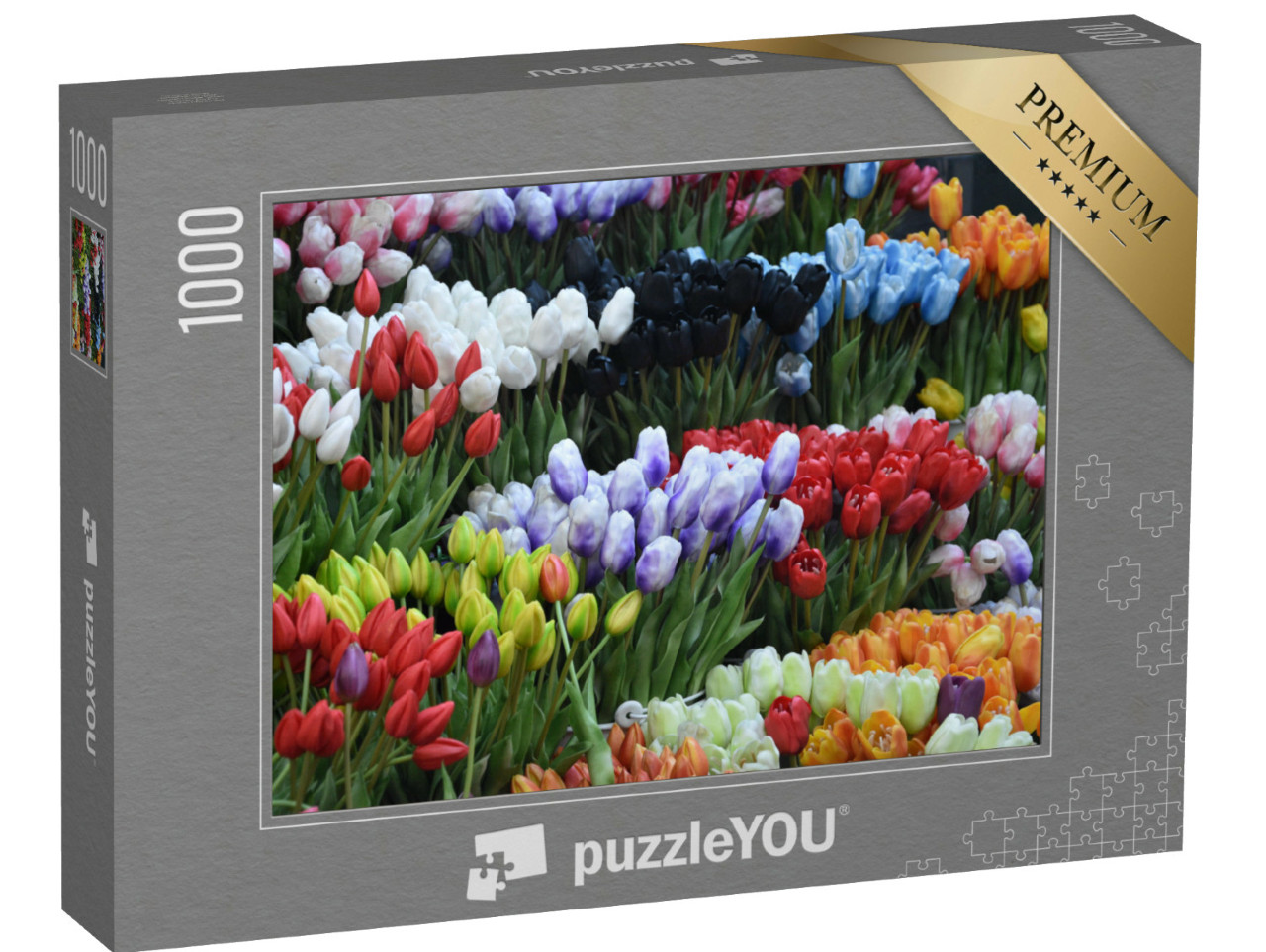 Puzzel 1000 stukjes „Tulpenbloemenmarkt in Amsterdam“