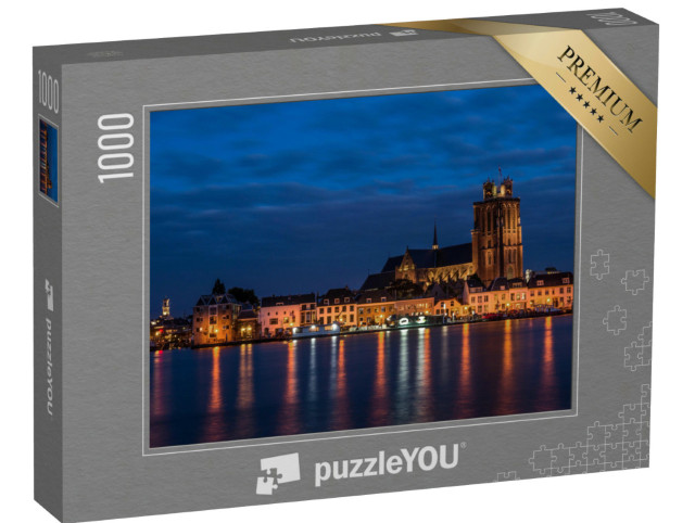 Puzzel 1000 stukjes „Skyline van de stad Dordrecht, Nederland“