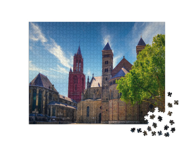 Puzzel 1000 stukjes „Sint-Janskerk en Sint-Servaasbasiliek, Maastricht“