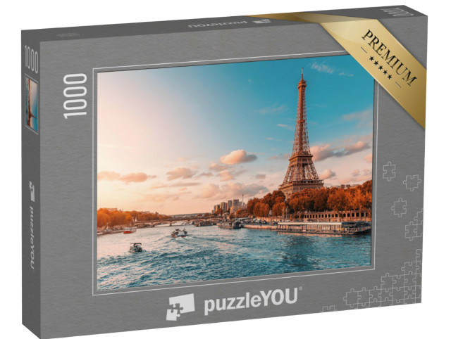Puzzel 1000 stukjes „De Eiffeltoren in de avondzon“