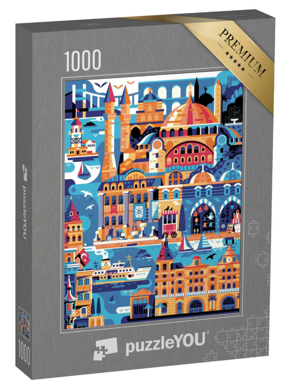 Puzzel 1000 stukjes „Afbeelding: bezienswaardigheid van Istanbul“