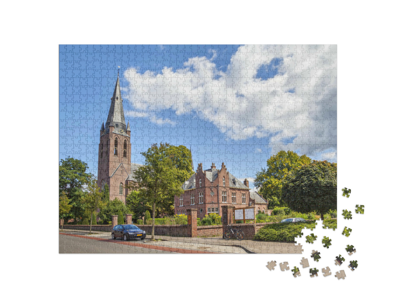 Puzzel 1000 stukjes „Sint-Lambertuskerk in Eindhoven, Nederland“