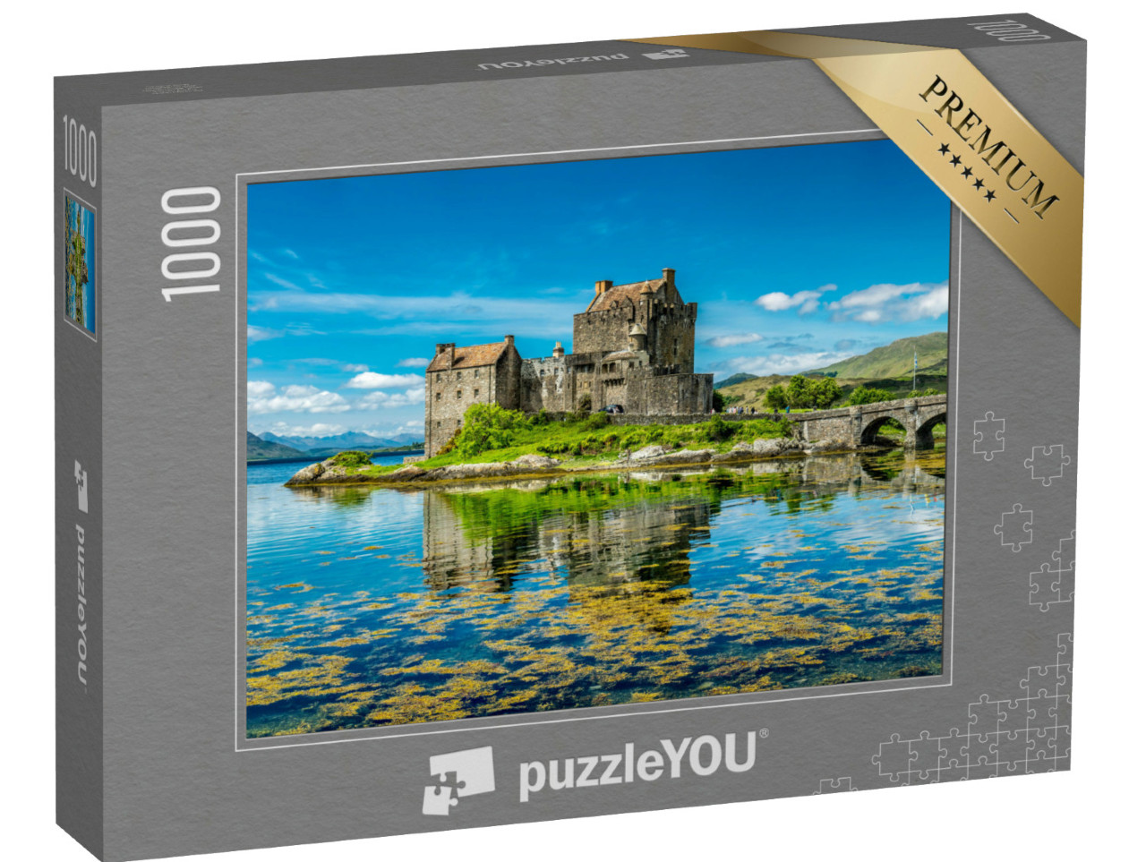Puzzel 1000 stukjes „Zomerkasteel bij Dornie, Schotland“