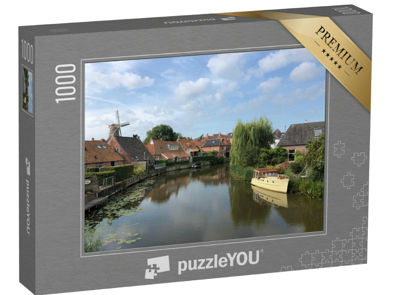 Puzzel 1000 stukjes „Kanaal in Winsum, Groningen“