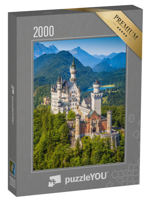 Puzzel 2000 stukjes „Kasteel Neuschwanstein, gebouwd in de 19e eeuw door koning Ludwig II.“