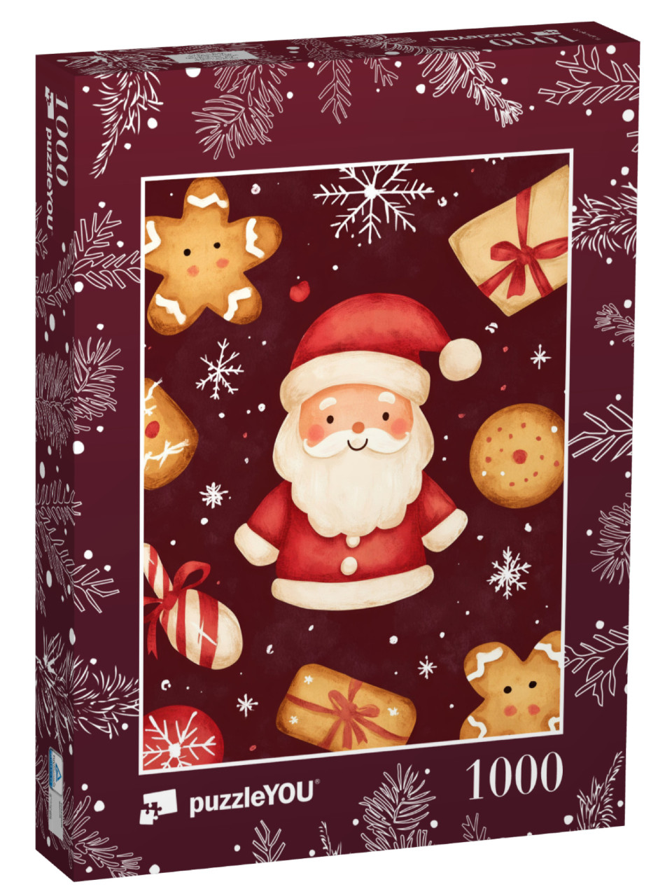 Puzzel 1000 stukjes „De doux biscuits de Noël partout“