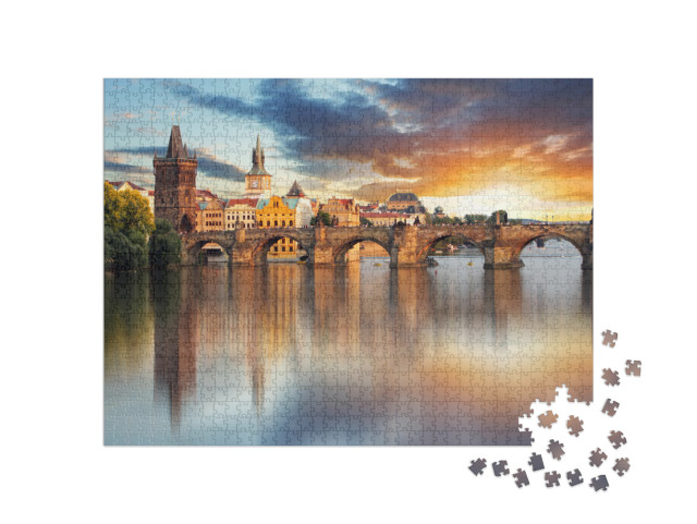 Puzzel 1000 stukjes „Praag - Karelsbrug, Tsjechië“