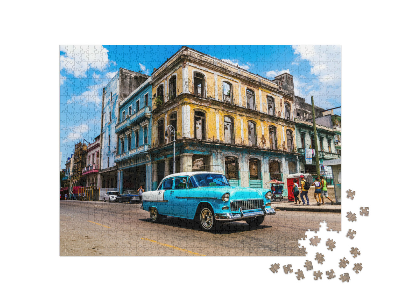 Puzzel 1000 stukjes „Oldtimer in Havana, Cuba“