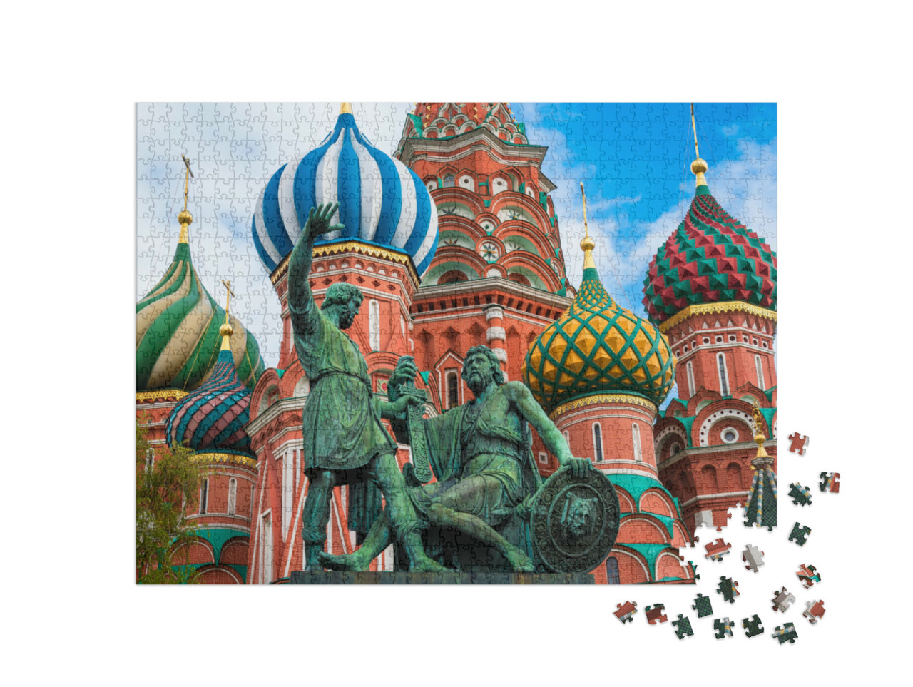 Puzzel 1000 stukjes „Sint-Basiliuskathedraal op het Rode Plein in Moskou, Rusland“