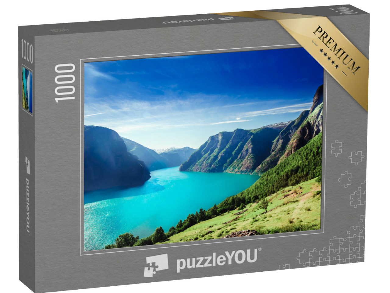 Puzzel 1000 stukjes „Aurlandsfjord, deel van de Sognefjord“