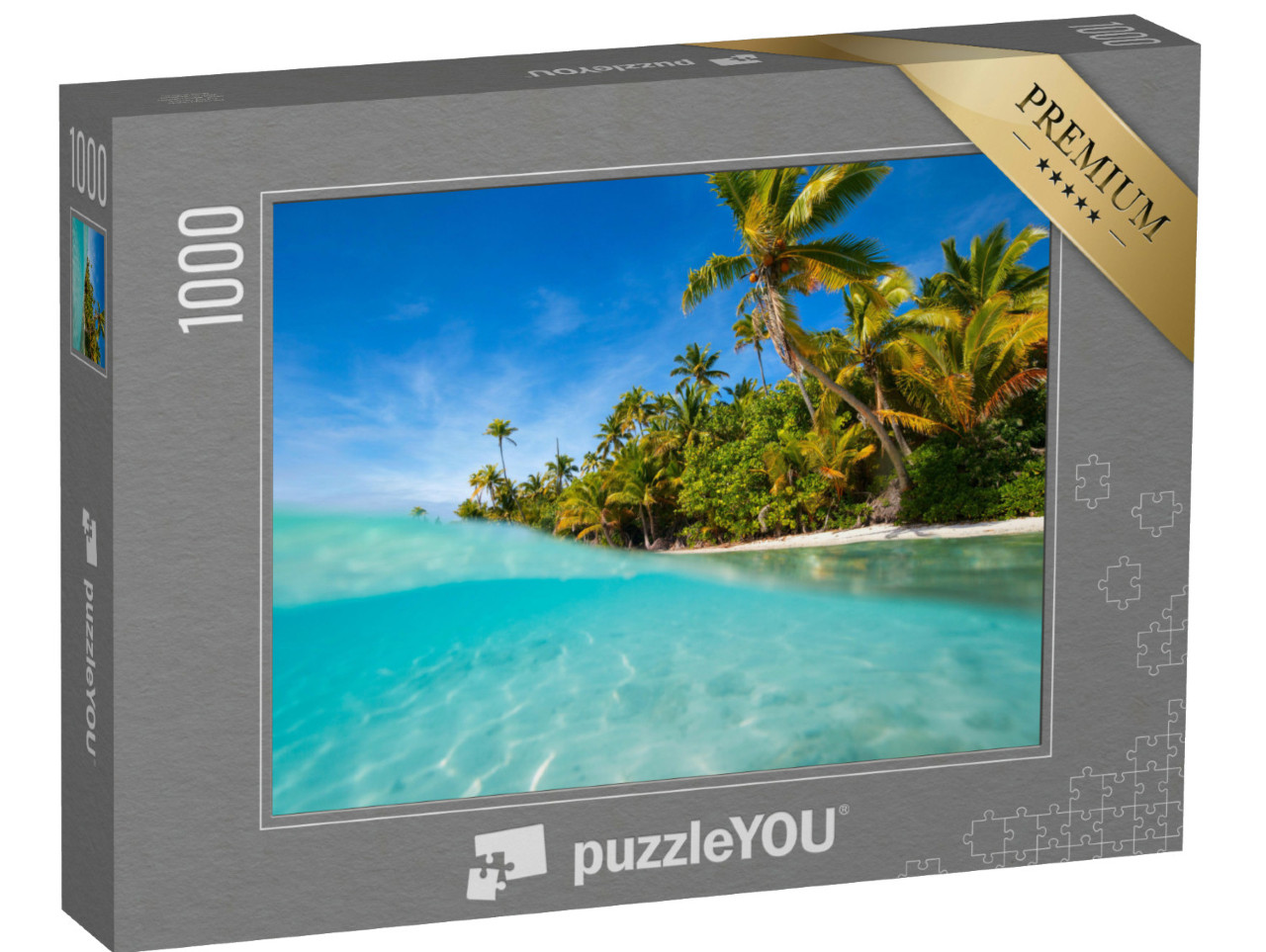 Puzzel 1000 stukjes „Adembenemend één-voets eiland in de Stille Zuidzee“