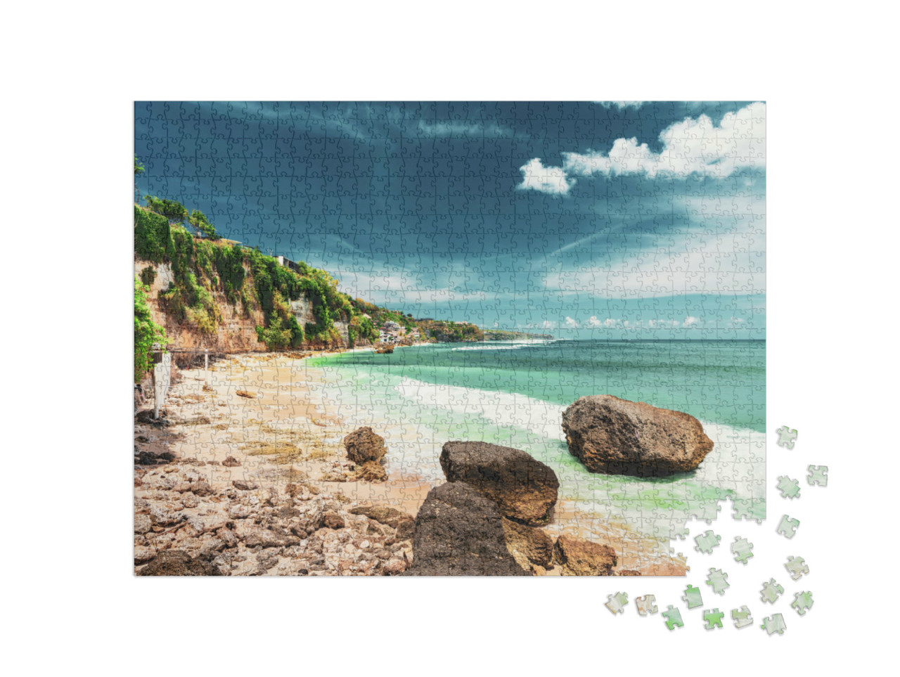 Puzzel 1000 stukjes „Indrukwekkende kustlijn op Bali, Indonesië“