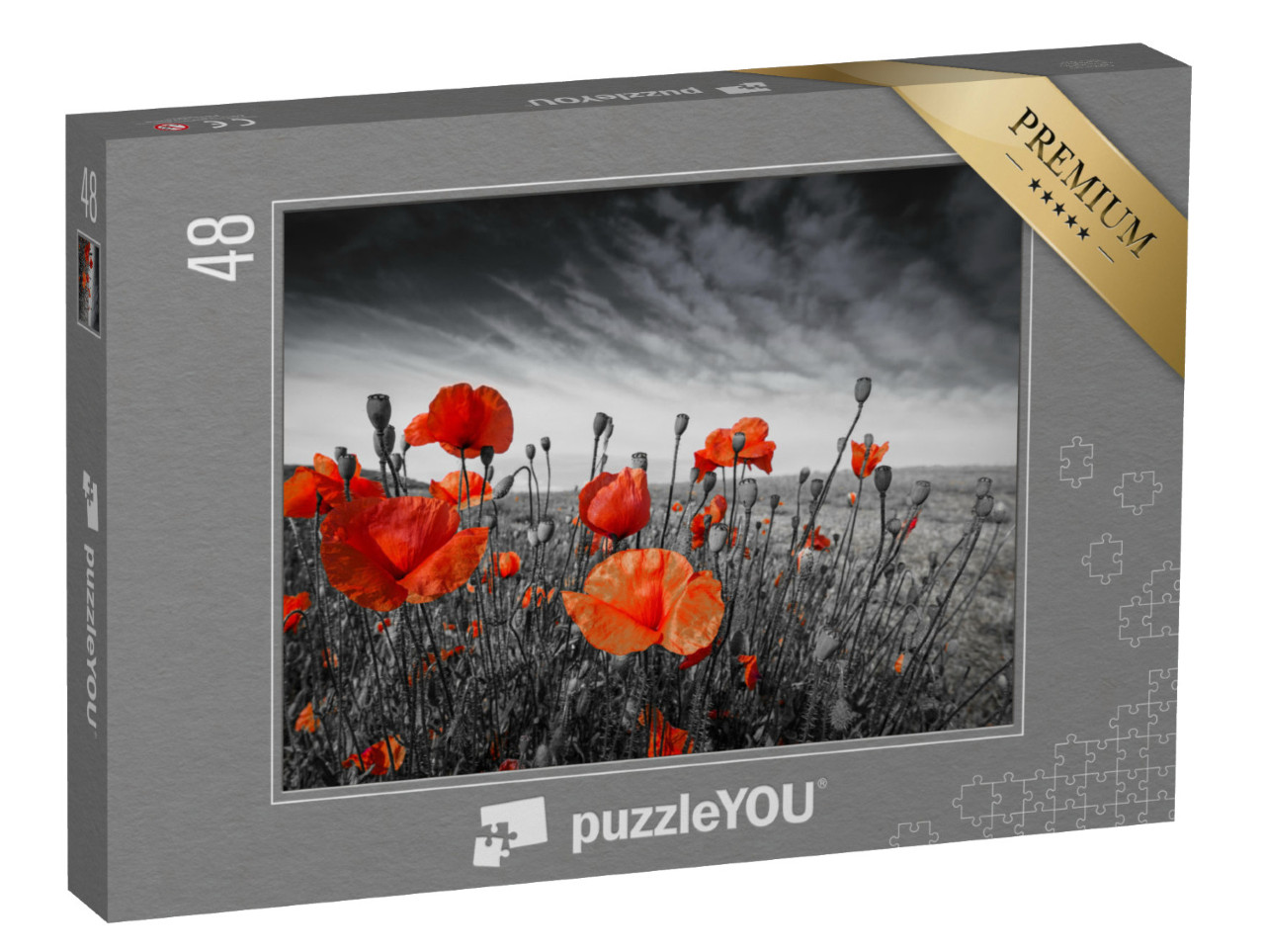 Puzzel 48 stukjes „Klaprozen in een weiland“