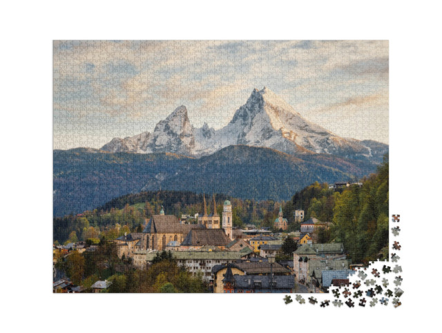 Puzzel 2000 stukjes „Berchtesgaden voor de Watzmann in de Beierse Alpen“