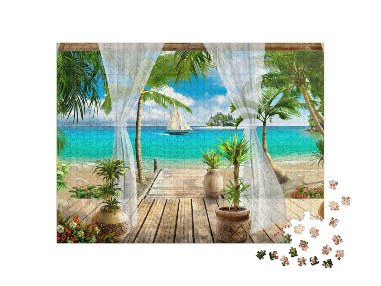 Puzzel 1000 stukjes „Tropisch paradijs“