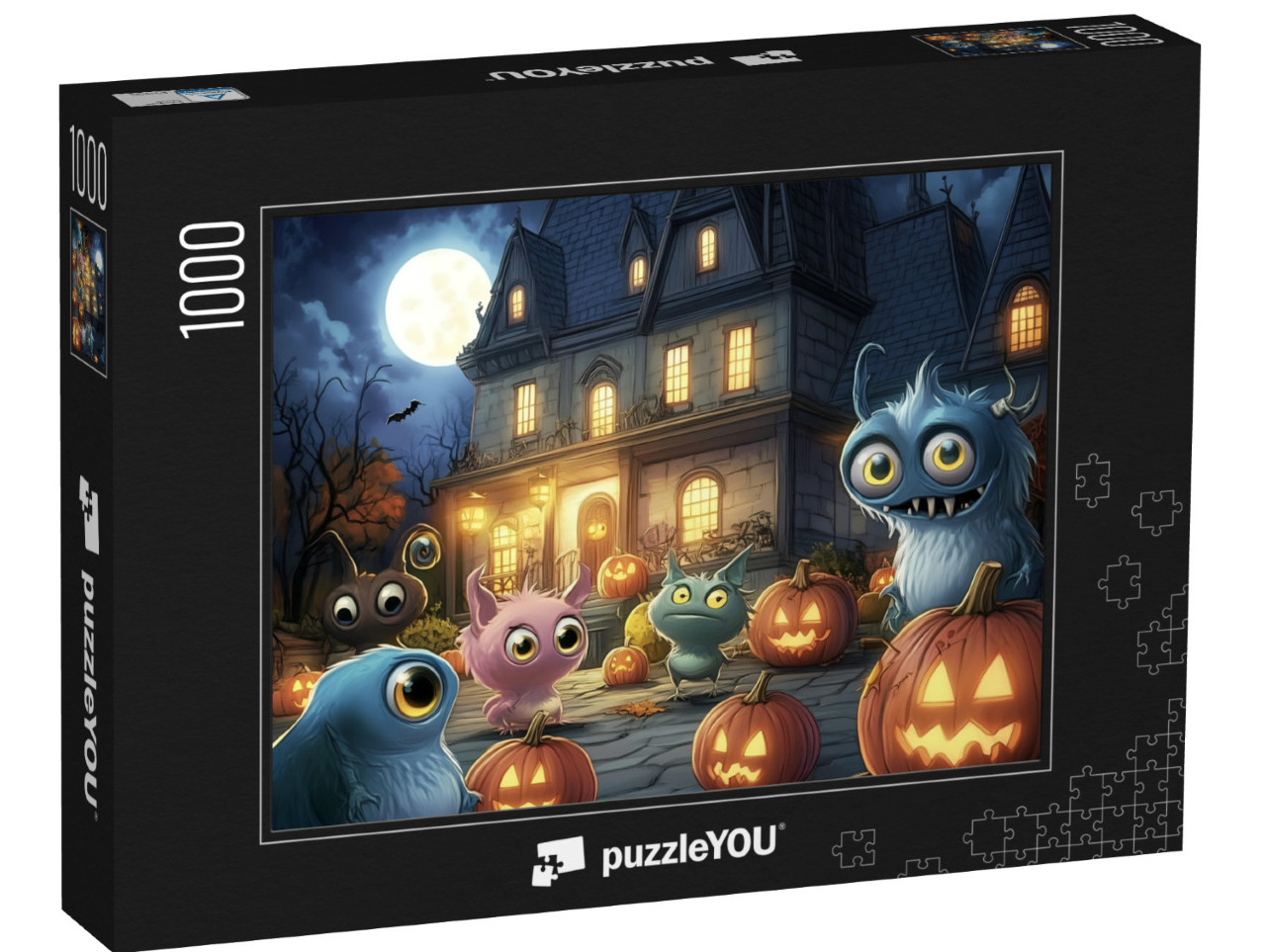 Puzzel 1000 stukjes „Monstervrienden op Halloween“