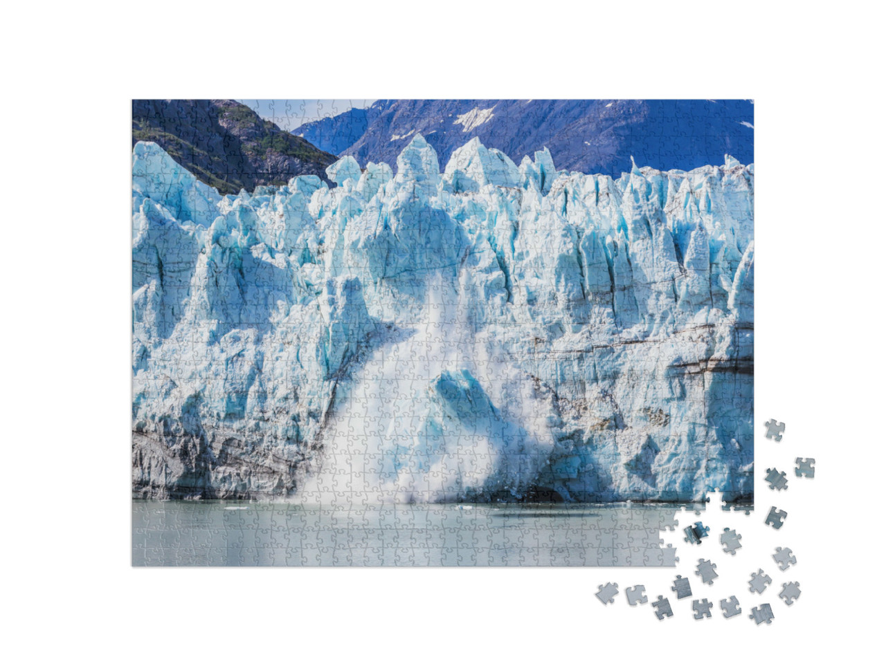Puzzel 1000 stukjes „Ijswinning op de Margerie-gletsjer in Glacier Bay National Park, Alaska“
