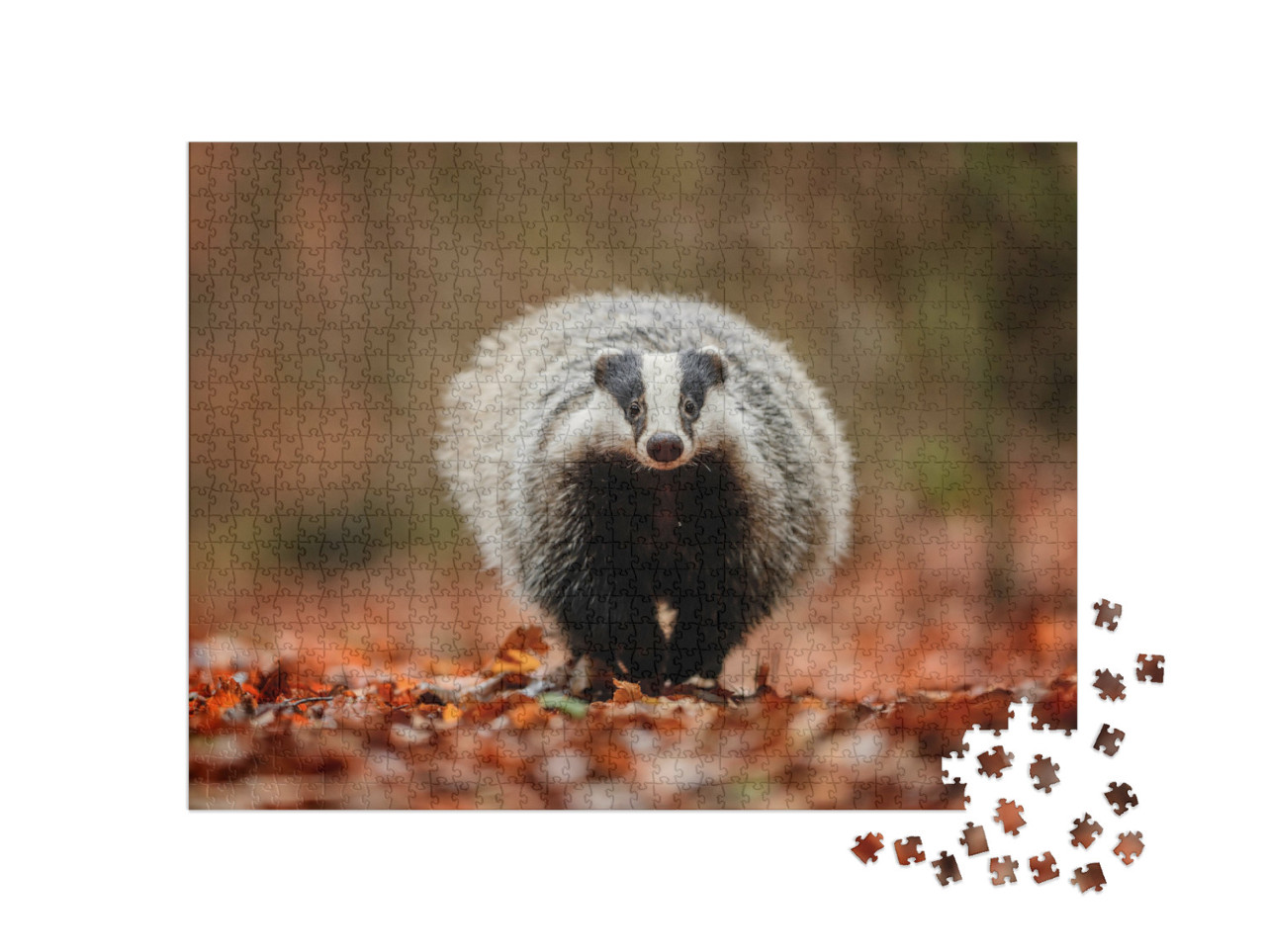 Puzzel 1000 stukjes „Das in het bos“