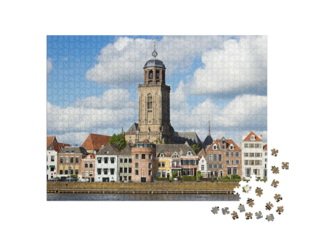 Puzzel 1000 stukjes „Stadsgezicht van Deventer, Nederland“