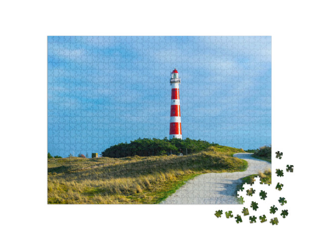 Puzzel 1000 stukjes „Vuurtoren op Ameland“