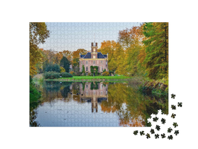 Puzzel 1000 stukjes „Het prachtige historische kasteel 'De oldenaller' aan de oldenallerallee in Putten“