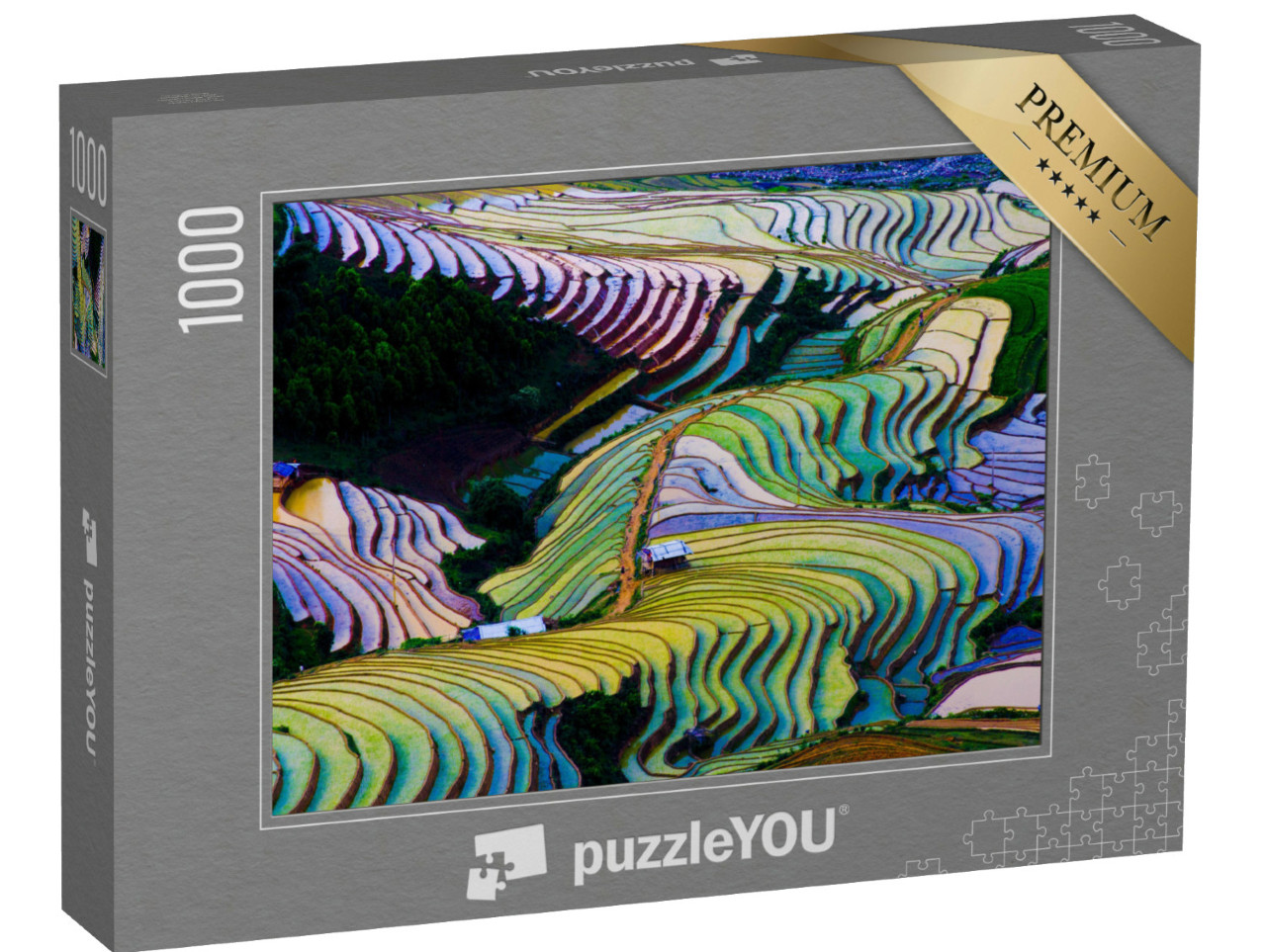 Puzzel 1000 stukjes „Rijstveldterrassen in Vietnam“