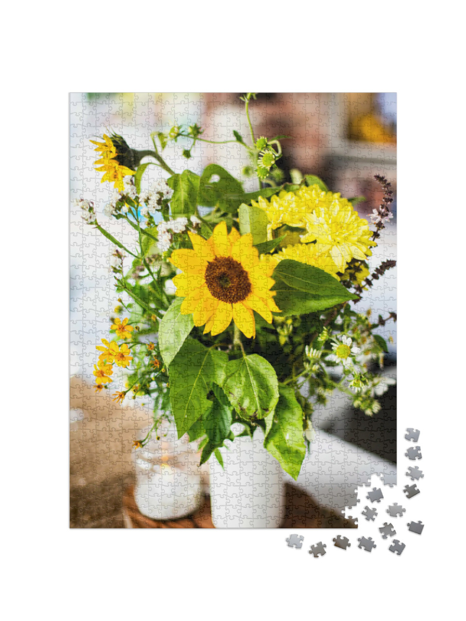 Puzzel 1000 stukjes „Gele zonnebloemen“