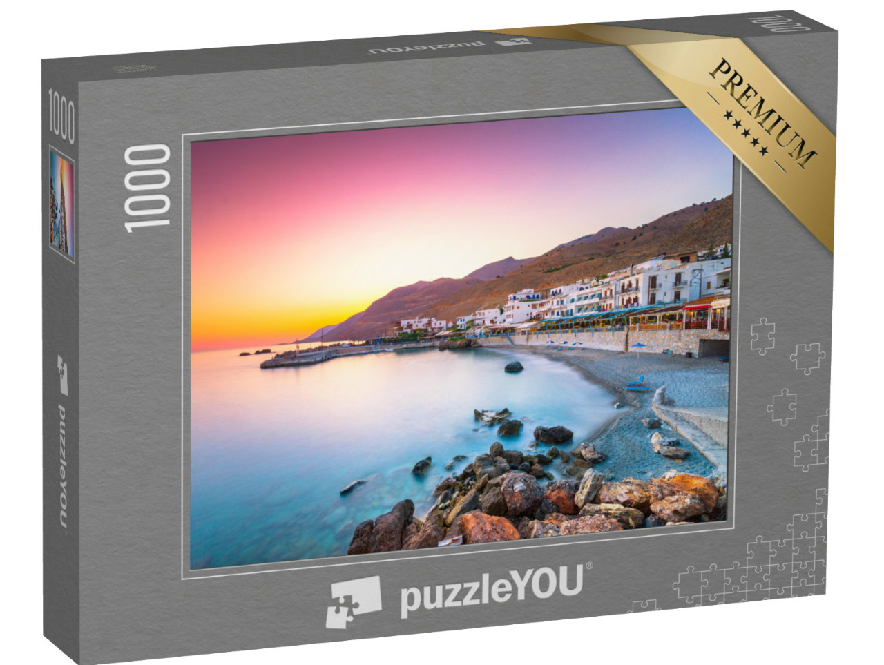 Puzzel 1000 stukjes „Het kleine dorpje Chora Sfakion, Kreta, Griekenland“