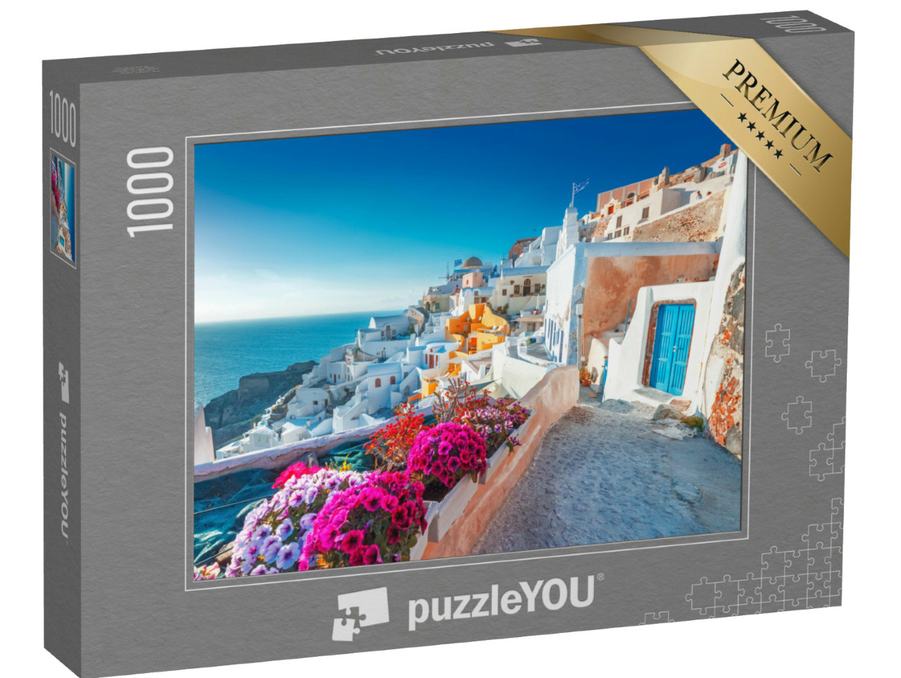 Puzzel 1000 stukjes „Pittoresk uitzicht op Santorini, Griekenland“