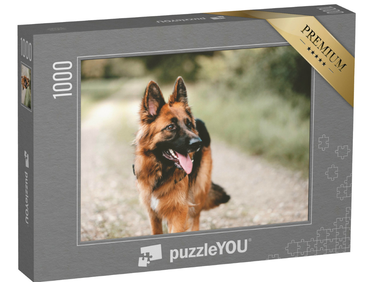 Puzzel 1000 stukjes „Close-up van een Duitse herdershond“