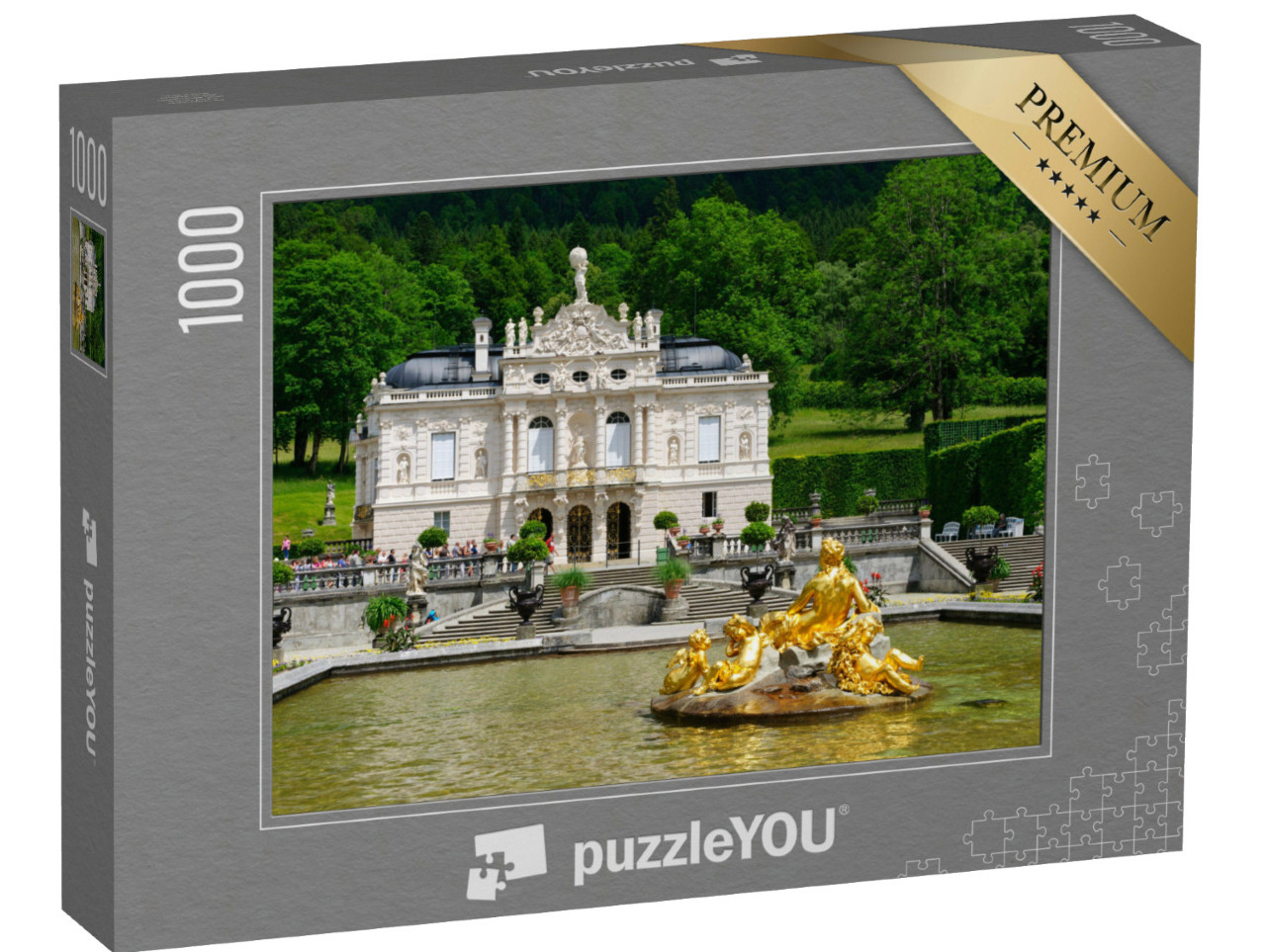 Puzzel 1000 stukjes „Pittoresk kasteel Linderhof, Beieren“