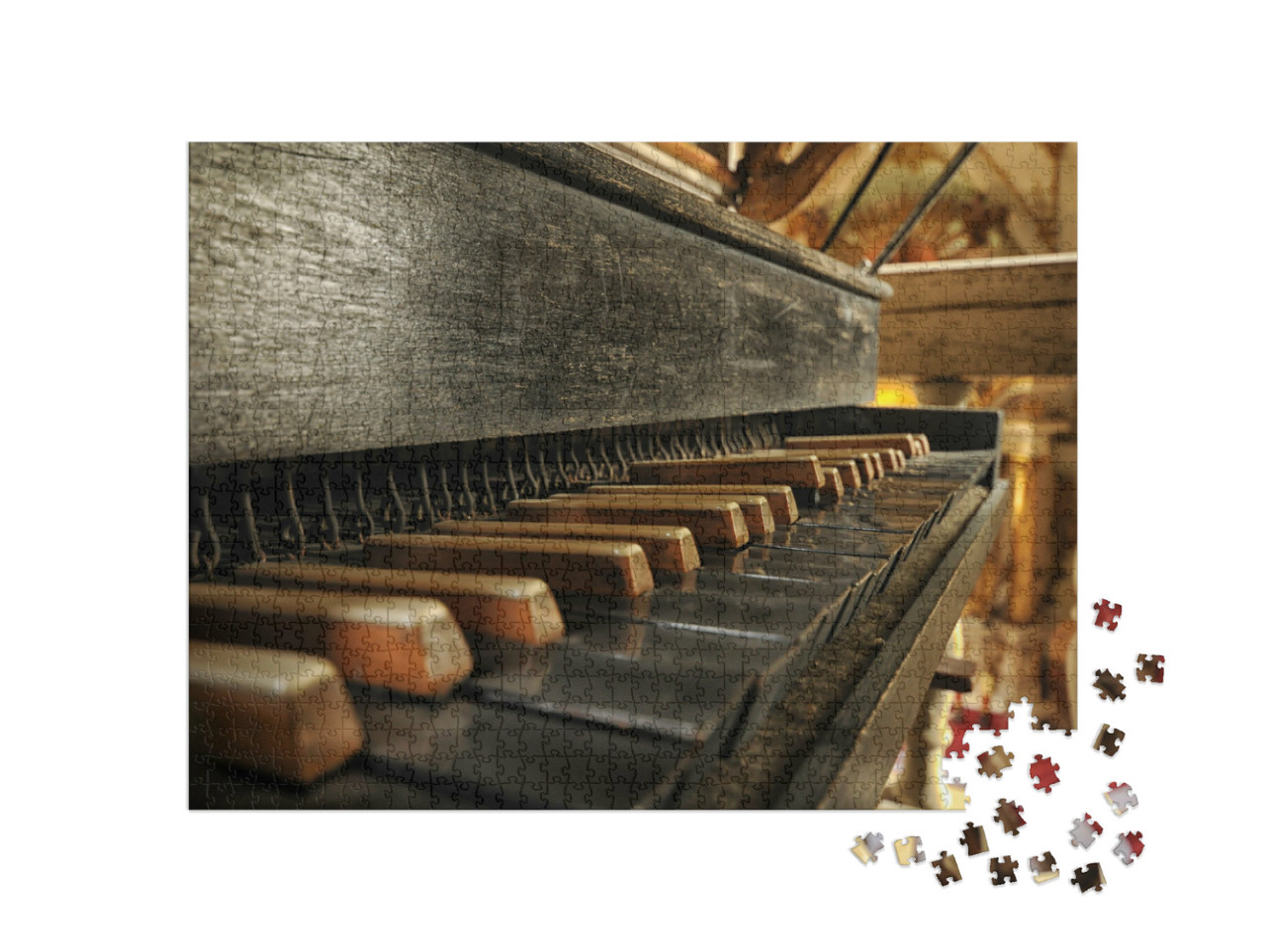 Puzzel 1000 stukjes „Klavier van een historisch orgel“