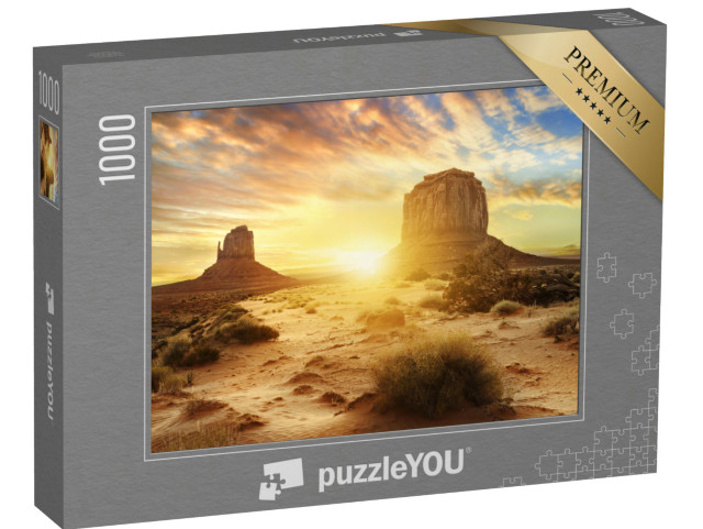 Puzzel 1000 stukjes „Zonsondergang in Monument Valley, VS“